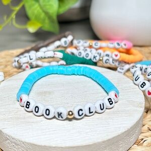Set of 12 BOOK CLUB themed beaded friendship bracelets!